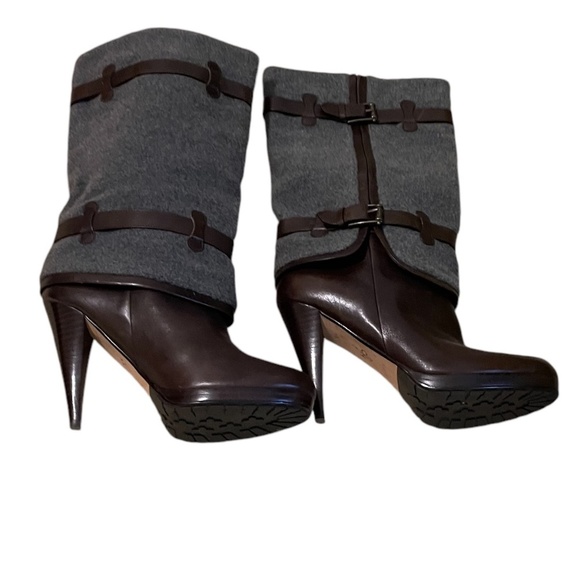 Cole Haan Kennedy Nike Air Leather Wool Mini Platform Knee-High - Picture 1 of 11